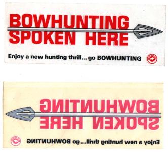 Fred Bear Bowhunting Spoken Here Sticker