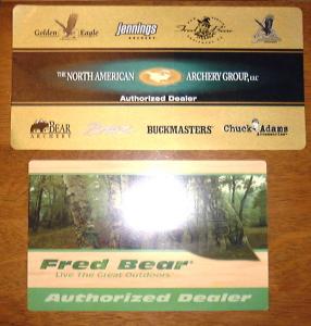 Fred Bear Dealer Stickers